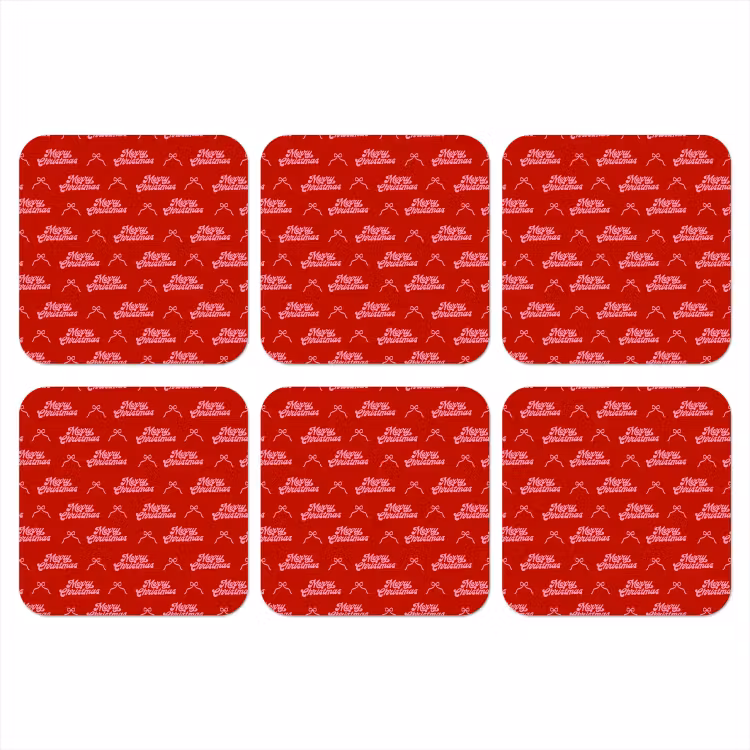 Onderzetter - Tekst - Strik - Roze - Rood — 1