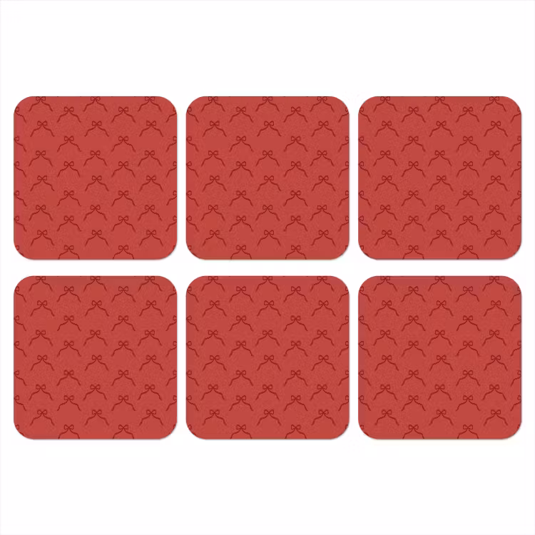 Onderzetter - Strik - Rood - Kerst — 1