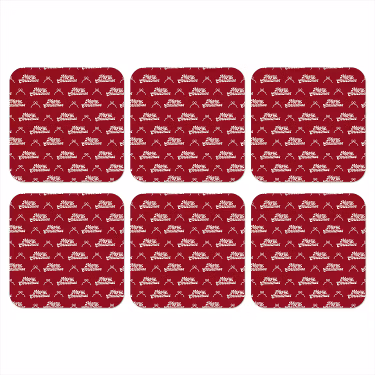 Onderzetter - Tekst - Rood - Wit - Strik — 1
