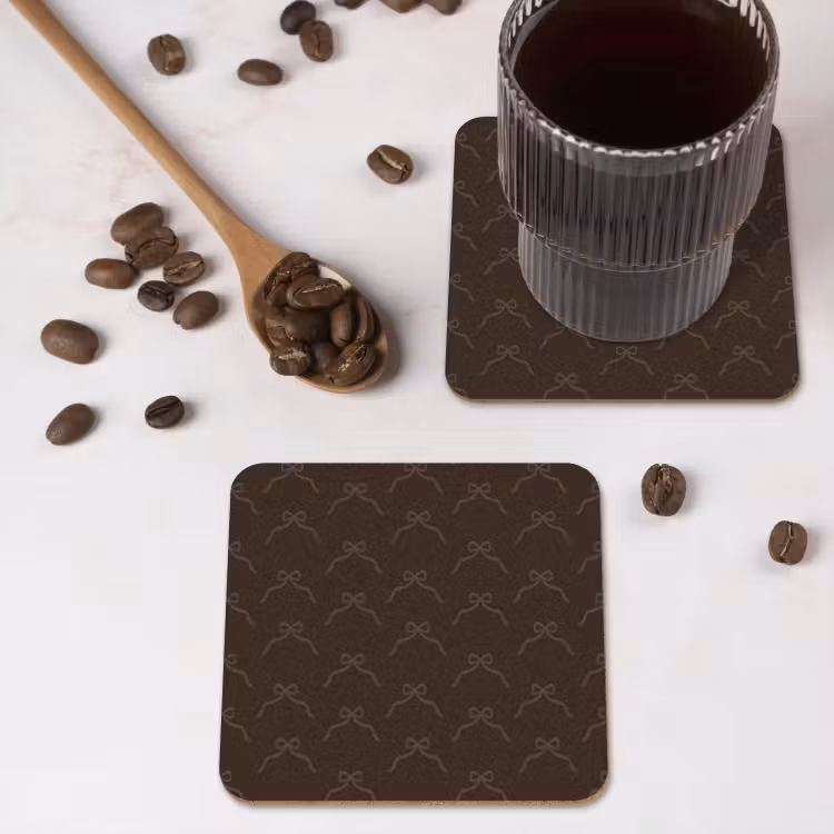 Onderzetter - Kerst - Bruin - Strik — 4