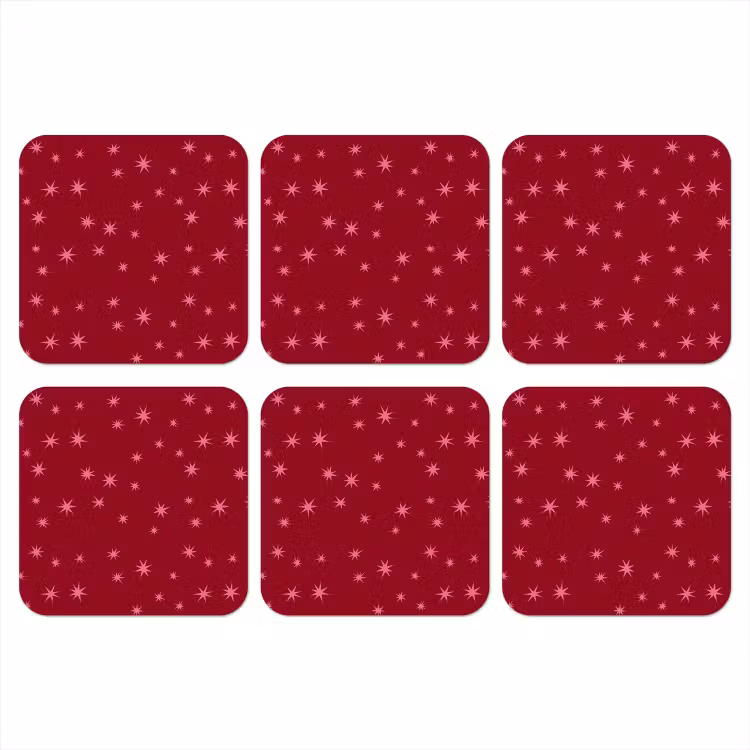 Onderzetter​ - Ster - Roze - Kerst - Rood — 1