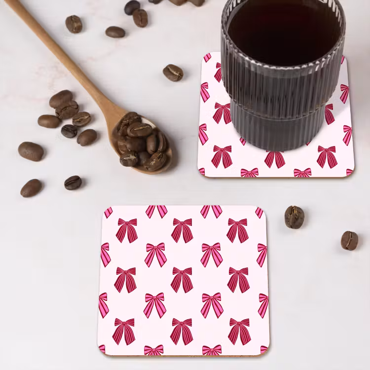 Onderzetter - Strikken - Kerst - Roze — 4