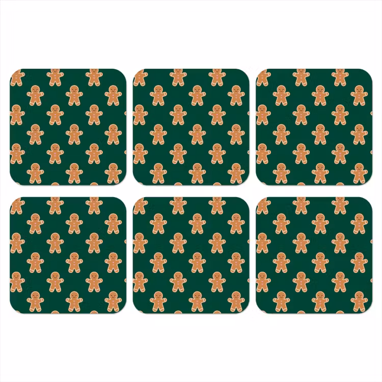 Onderzetter - Peperkoek - Kerst - Groen — 1