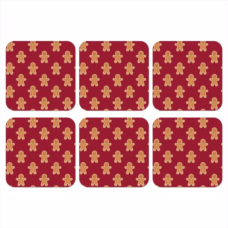 Onderzetter​ - Peperkoek - Kerst - Rood — 1