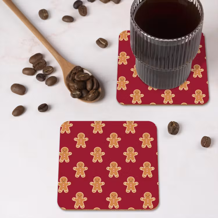Onderzetter​ - Peperkoek - Kerst - Rood — 4