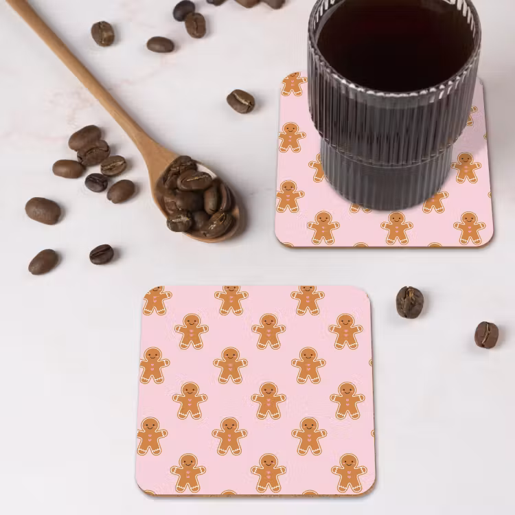 Onderzetter - Peperkoek - Kerst - Roze — 4