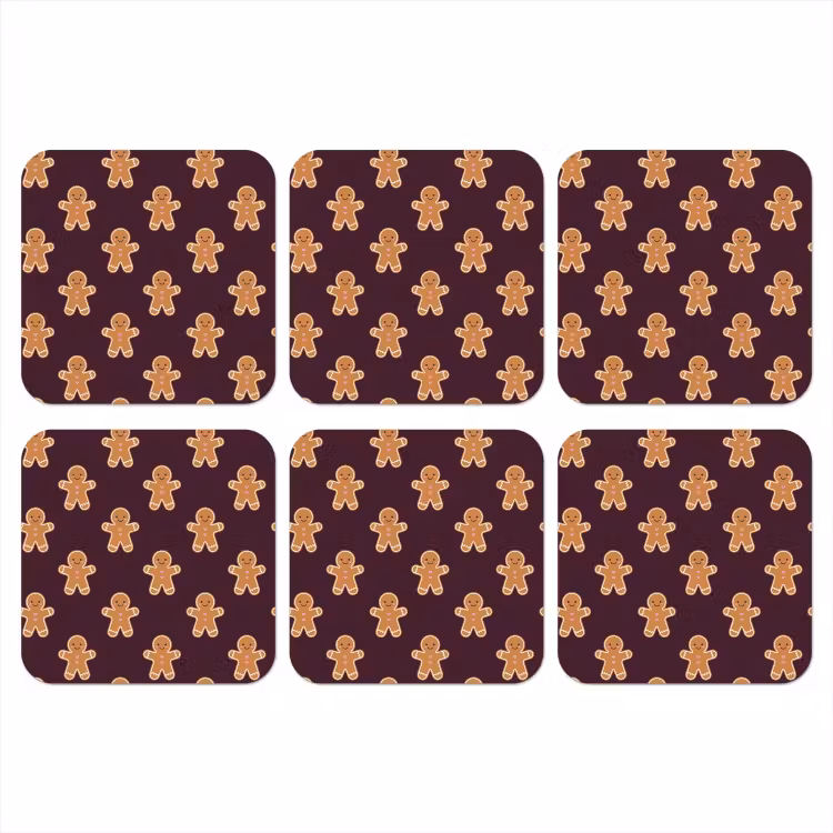 Onderzetter - Peperkoek - Kerst - Burgundy — 1
