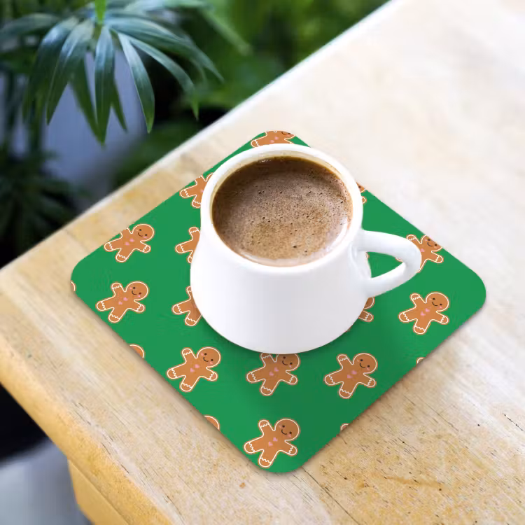 Onderzetter - Peperkoek - Kerst - Neon - Groen — 3