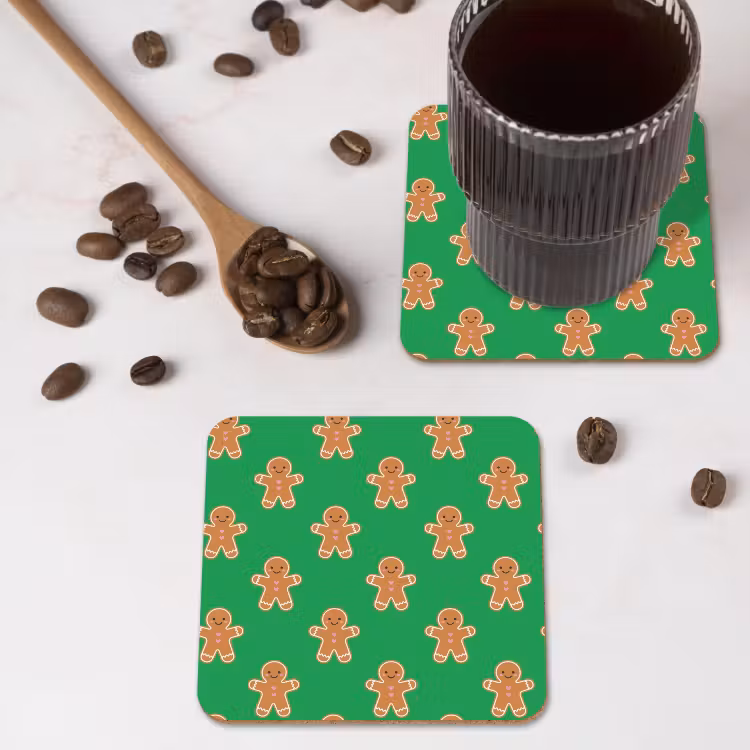 Onderzetter - Peperkoek - Kerst - Neon - Groen — 4