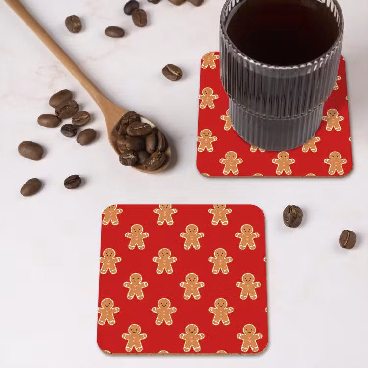 Onderzetter - Peperkoek - Kerst - Rood — 4