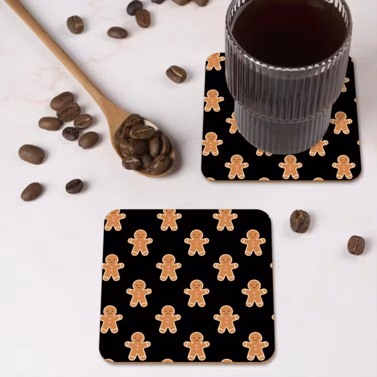 Onderzetter - Peperkoek - Kerst - Zwart — 4