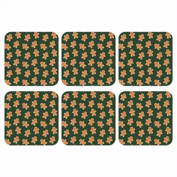 Onderzetter - Peperkoek - Kerst - Groen - Bruin — 1