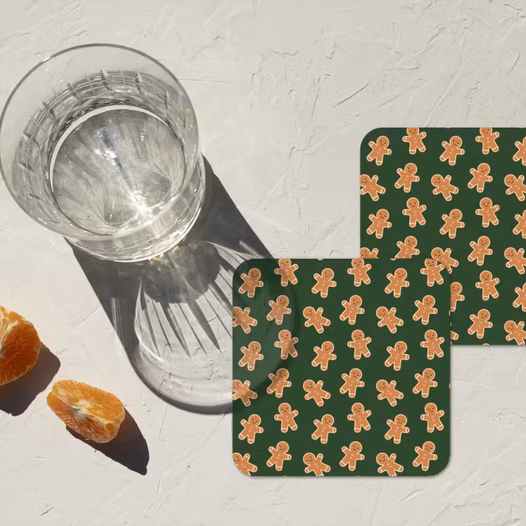 Onderzetter - Peperkoek - Kerst - Groen - Bruin — 2