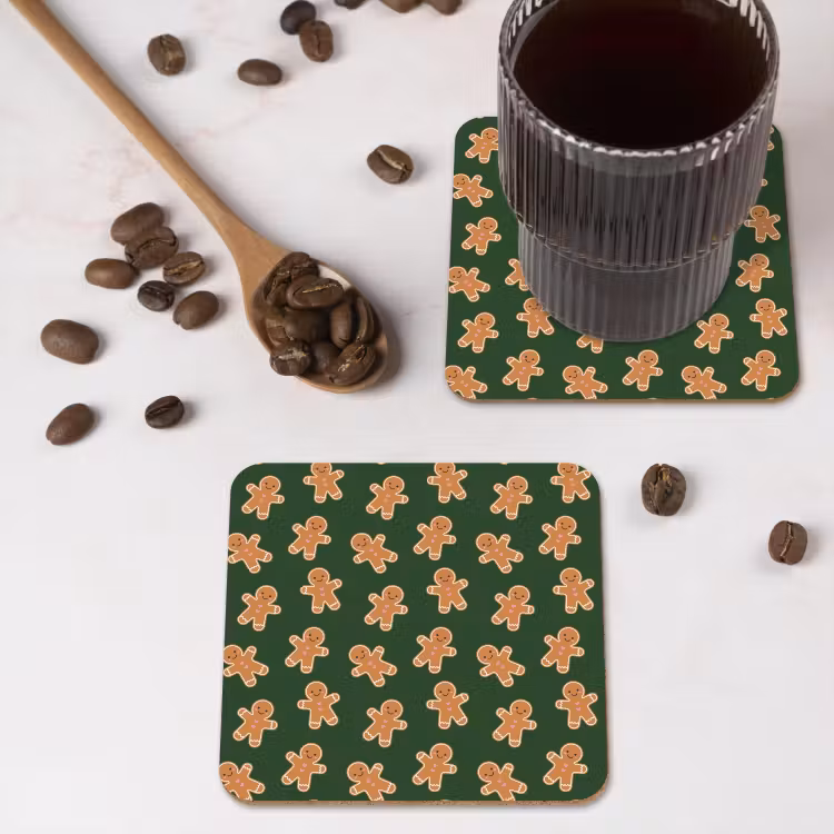 Onderzetter - Peperkoek - Kerst - Groen - Bruin — 4