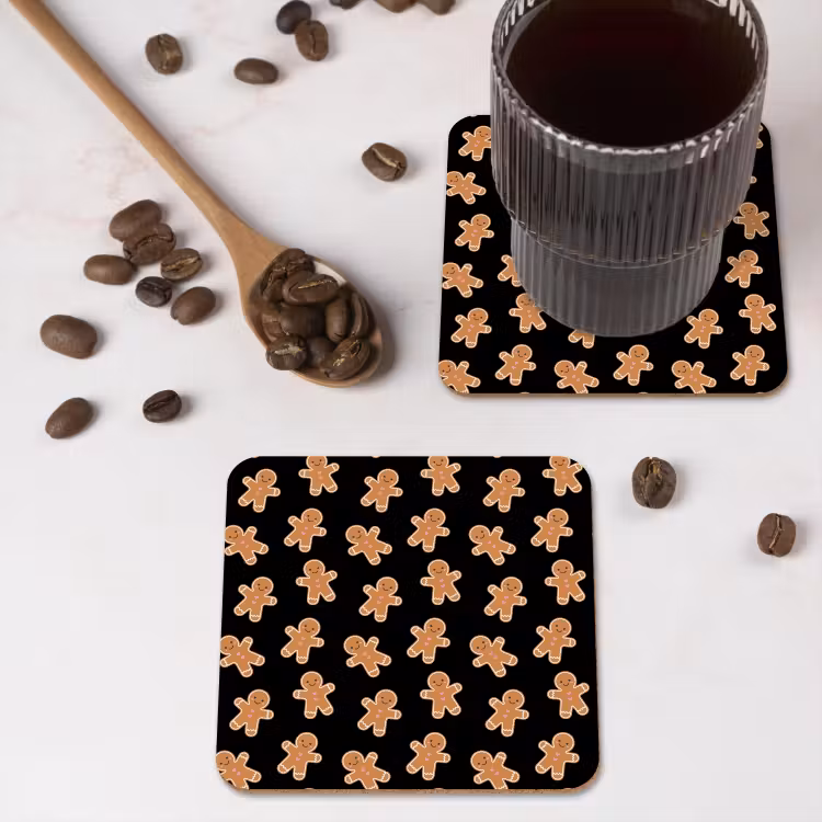 Onderzetter​ - Peperkoek - Kerst - Zwart - Bruin — 4