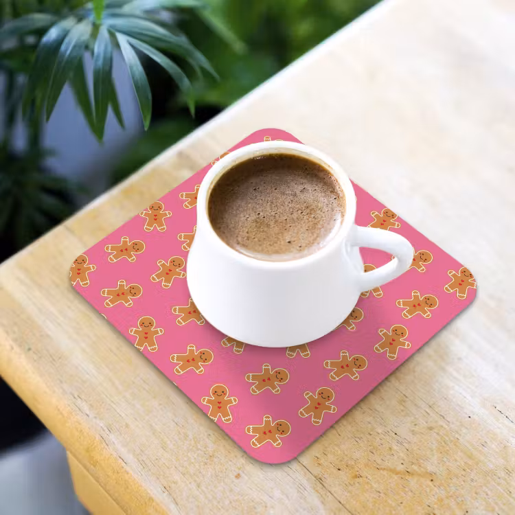 Onderzetter - Peperkoek - Roze - Bruin - Kerst — 3