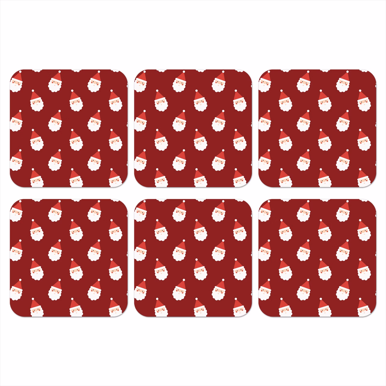 Onderzetter - Kerstman - Kerst - Rood — 1