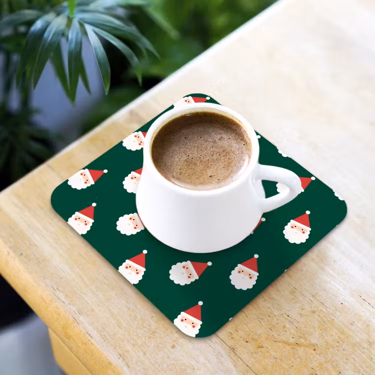 Onderzetter - Kerstman - Kerst - Groen — 3