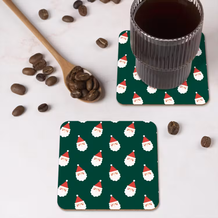 Onderzetter - Kerstman - Kerst - Groen — 4