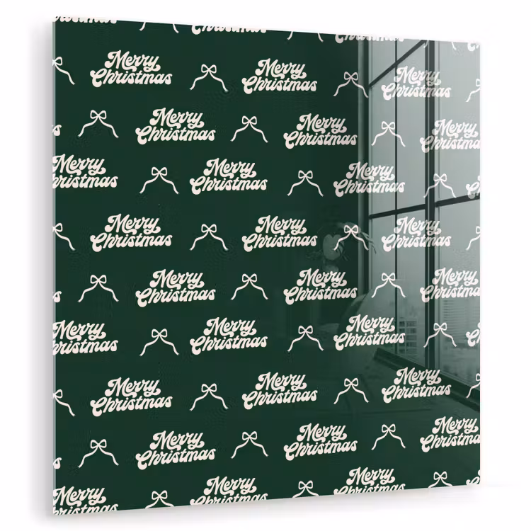 Glas schilderij - Tekst - Groen - Wit - Tekst — 1