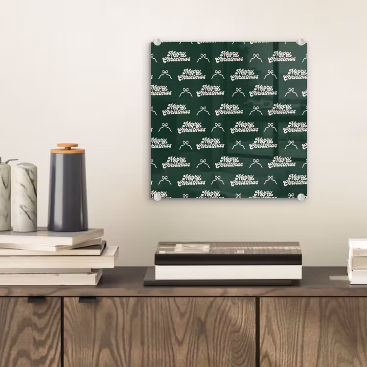 Glas schilderij - Tekst - Groen - Wit - Tekst — 2