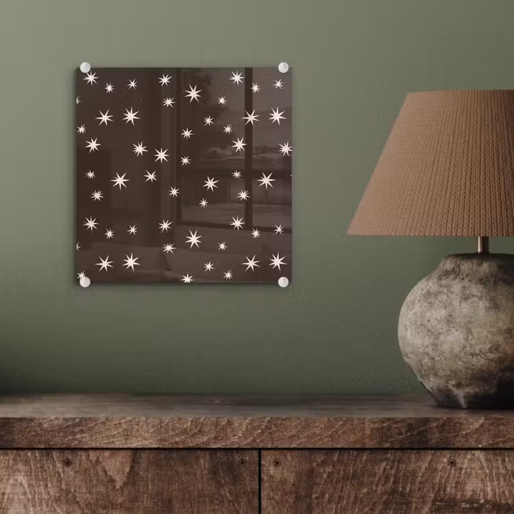 Glas schilderij - Bruin - Ster - Kerst — 4