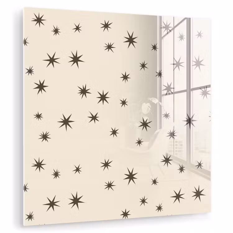 Glas schilderij - Kerst - Ster - Bruin — 1