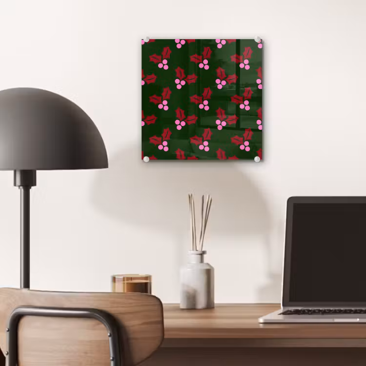 Glas schilderij - Neon - Hulst - Kerst — 7