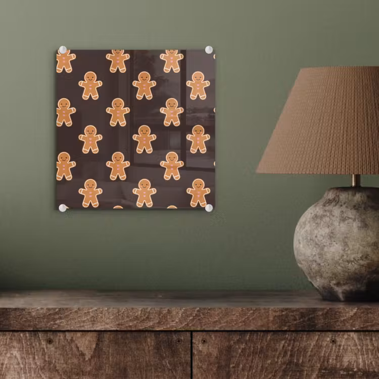 Glas schilderij - Peperkoek - Bruin - Kerst — 4