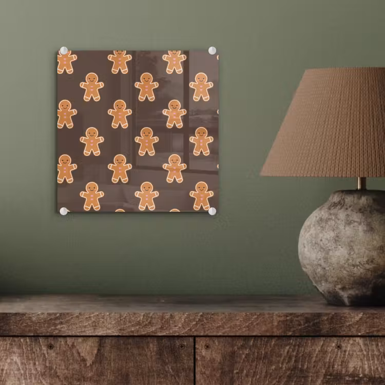 Glas schilderij - Peperkoek - Kerst - Bruin — 4