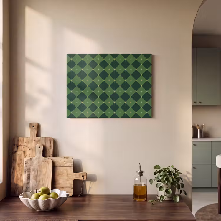 Akoestisch schilderij - Ster - Groen - Kerst — 4
