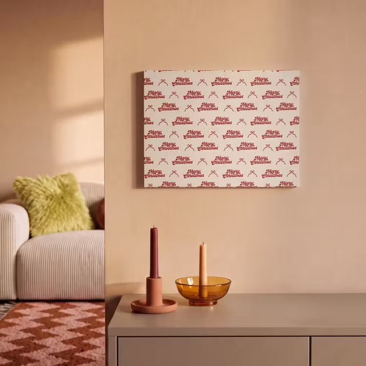 Akoestisch schilderij - Tekst - Rood - Crème - Strik — 2
