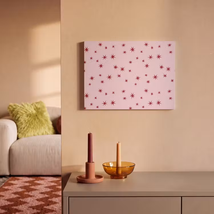 Akoestisch schilderij - Ster - Roze - Rood — 2