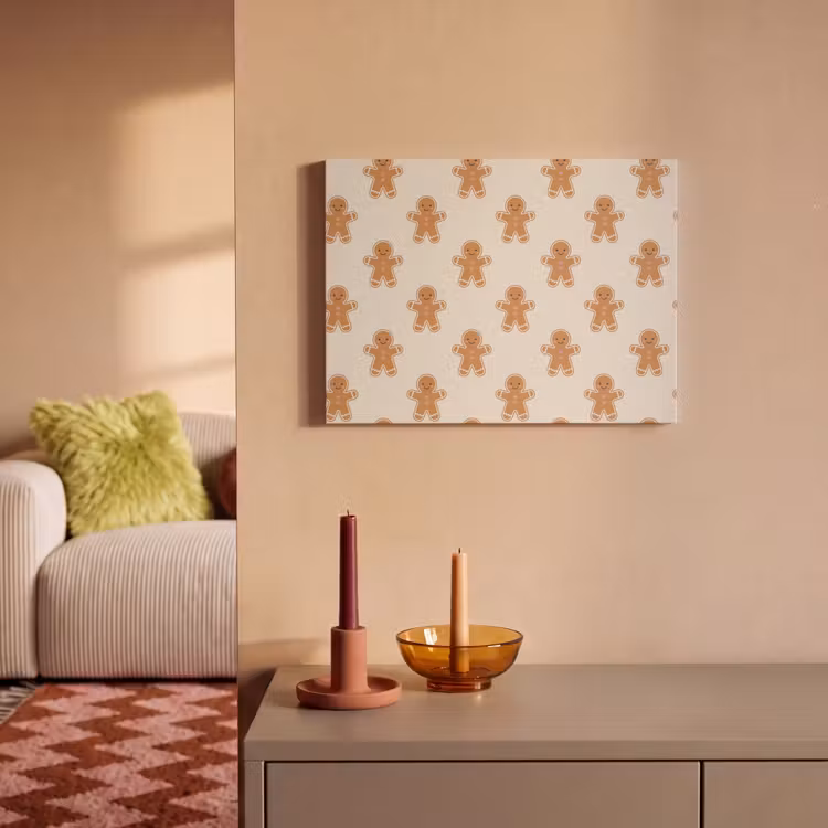 Akoestisch schilderij - Peperkoek - Kerst - Crème — 2