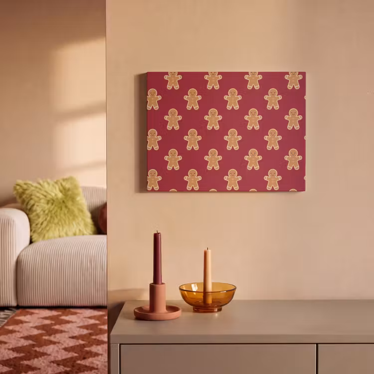 Akoestisch schilderij - Peperkoek - Kerst - Rood — 2