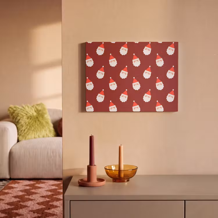 Akoestisch schilderij - Kerst - Kerstman - Rood — 2