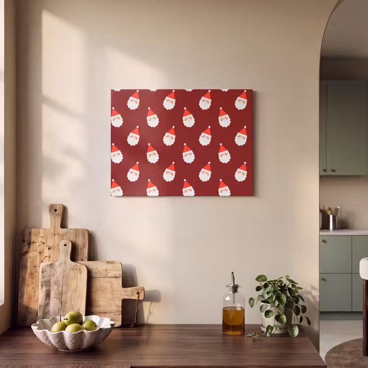 Akoestisch schilderij - Kerst - Kerstman - Rood — 4