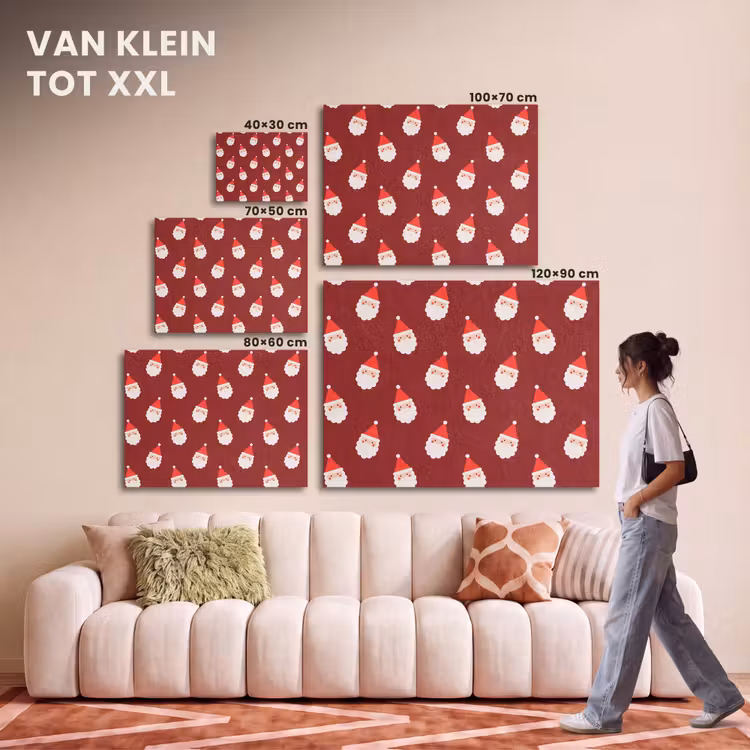 Akoestisch schilderij - Kerst - Kerstman - Rood — 7