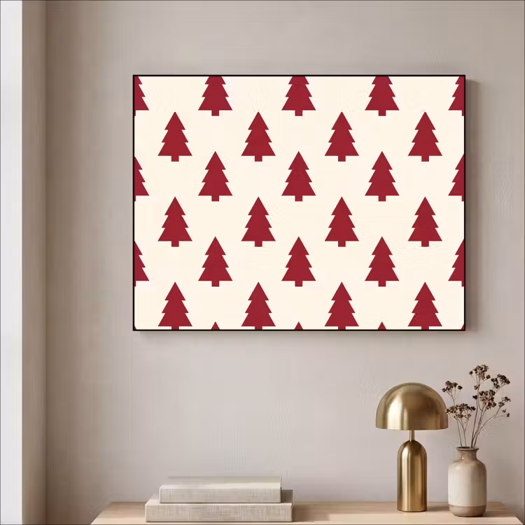 Art Frame - Kerstboom - Crème - Rood — 5