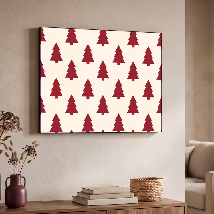Art Frame - Kerstboom - Crème - Rood — 7