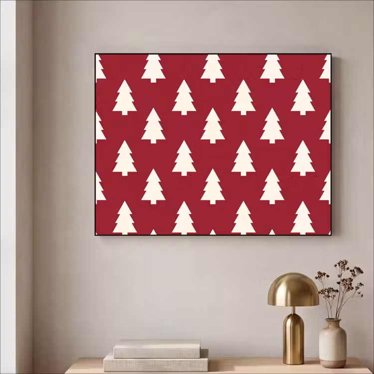 Art Frame - Kerstboom - Rood - Wit — 5