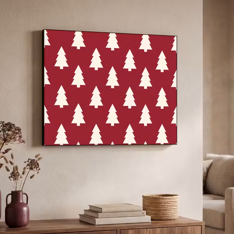 Art Frame - Kerstboom - Rood - Wit — 7