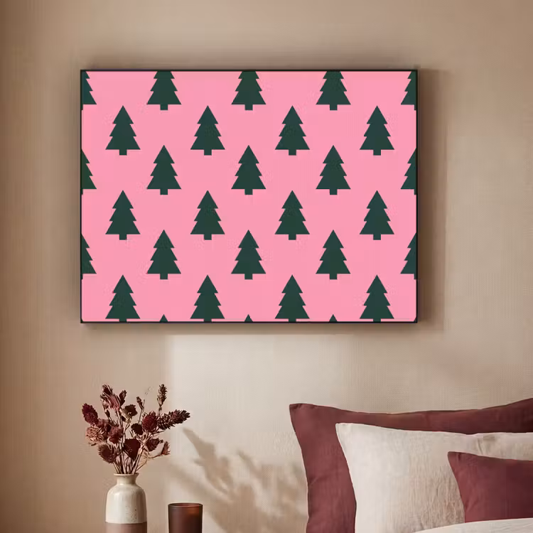 Art Frame - Kerstboom - Roze - Groen — 3