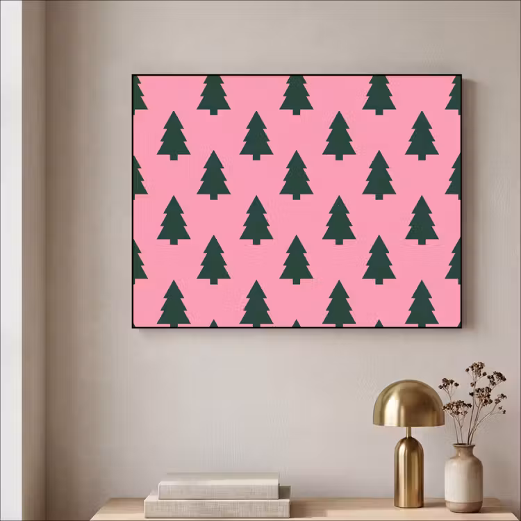 Art Frame - Kerstboom - Roze - Groen — 5