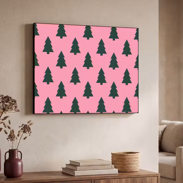 Art Frame - Kerstboom - Roze - Groen — 7