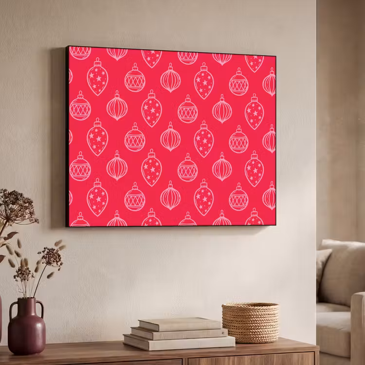Art Frame - Kerstbal - Rood - Roze — 7