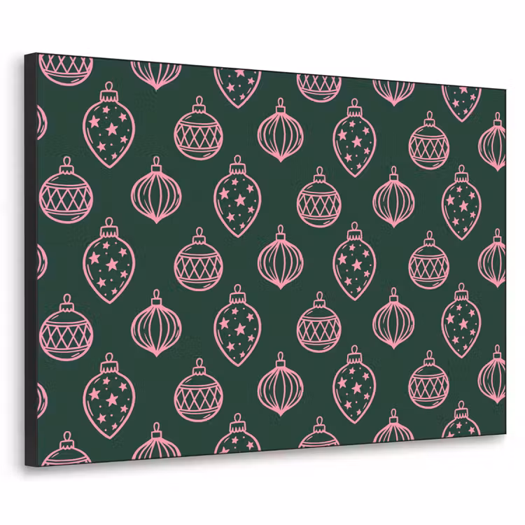 Art Frame - Kerstbal - Roze - Groen — 1