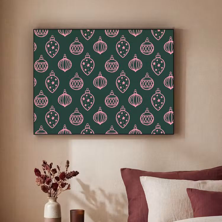 Art Frame - Kerstbal - Roze - Groen — 3