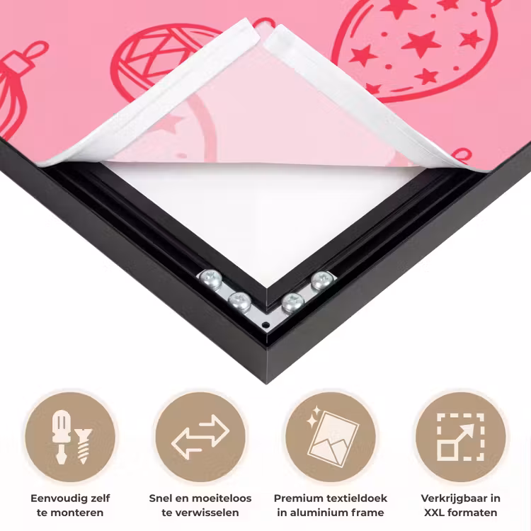Art Frame - Kerstbal - Roze - Rood — 4