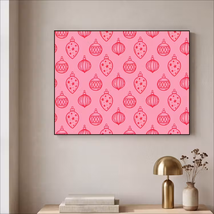 Art Frame - Kerstbal - Roze - Rood — 5